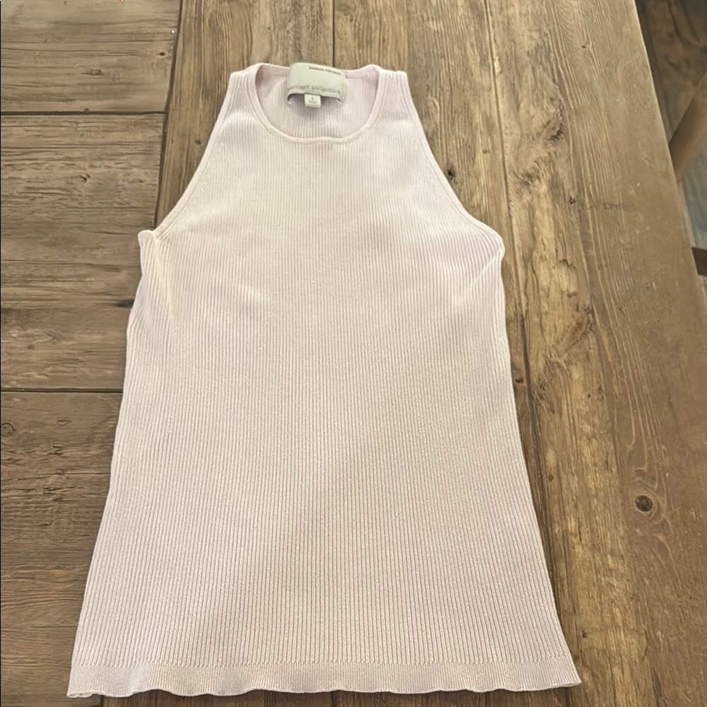 Banana Republic Heritage Women's Sleeveless Ribbed Top - Light Pink